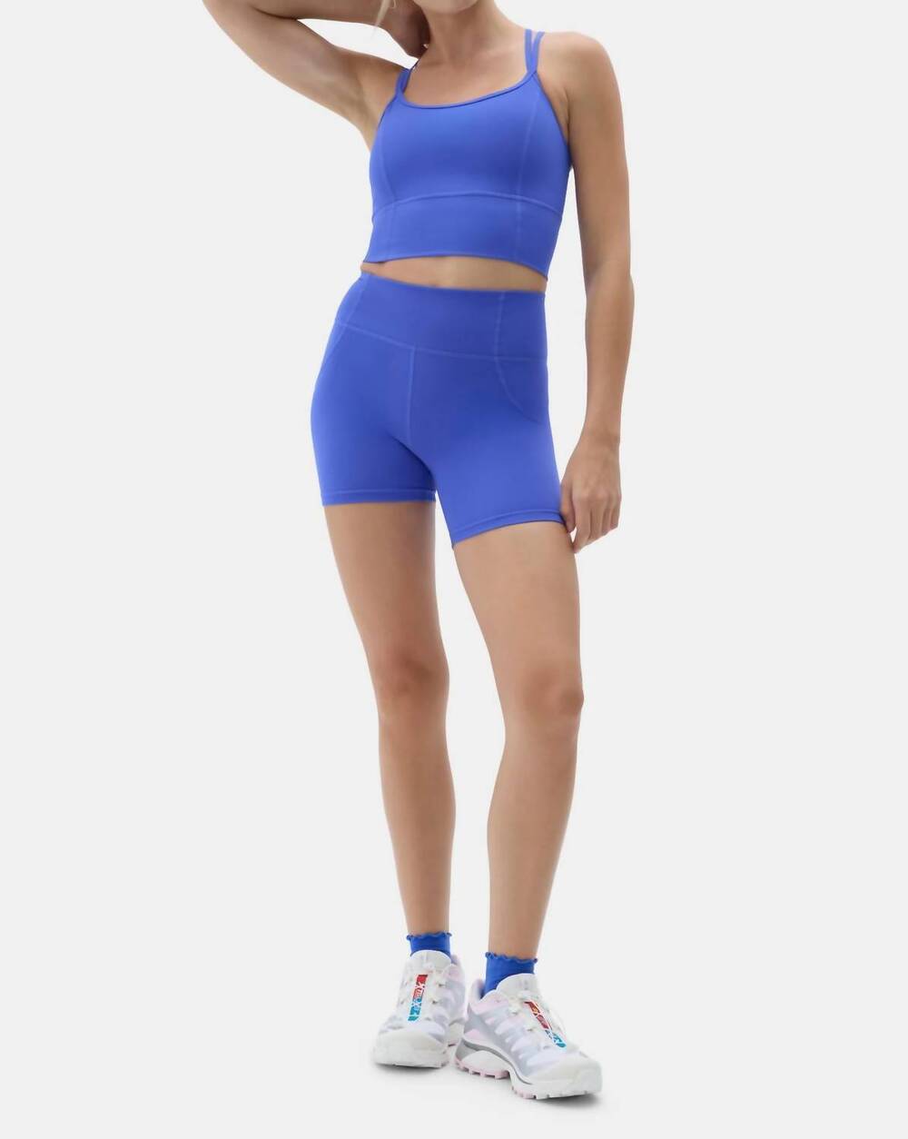 NEW HALFDAYS hattie pull-on bike short in sapphire